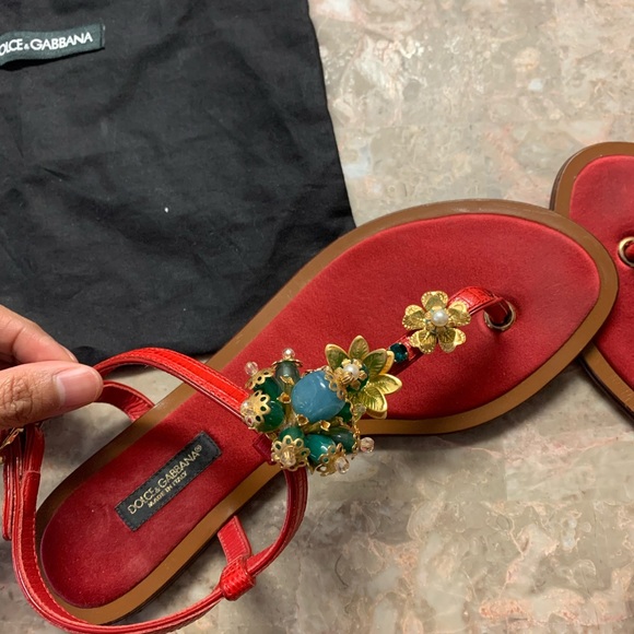 Crystal Embellished Sandals-Dolce & Gabbana - Picture 3 of 6
